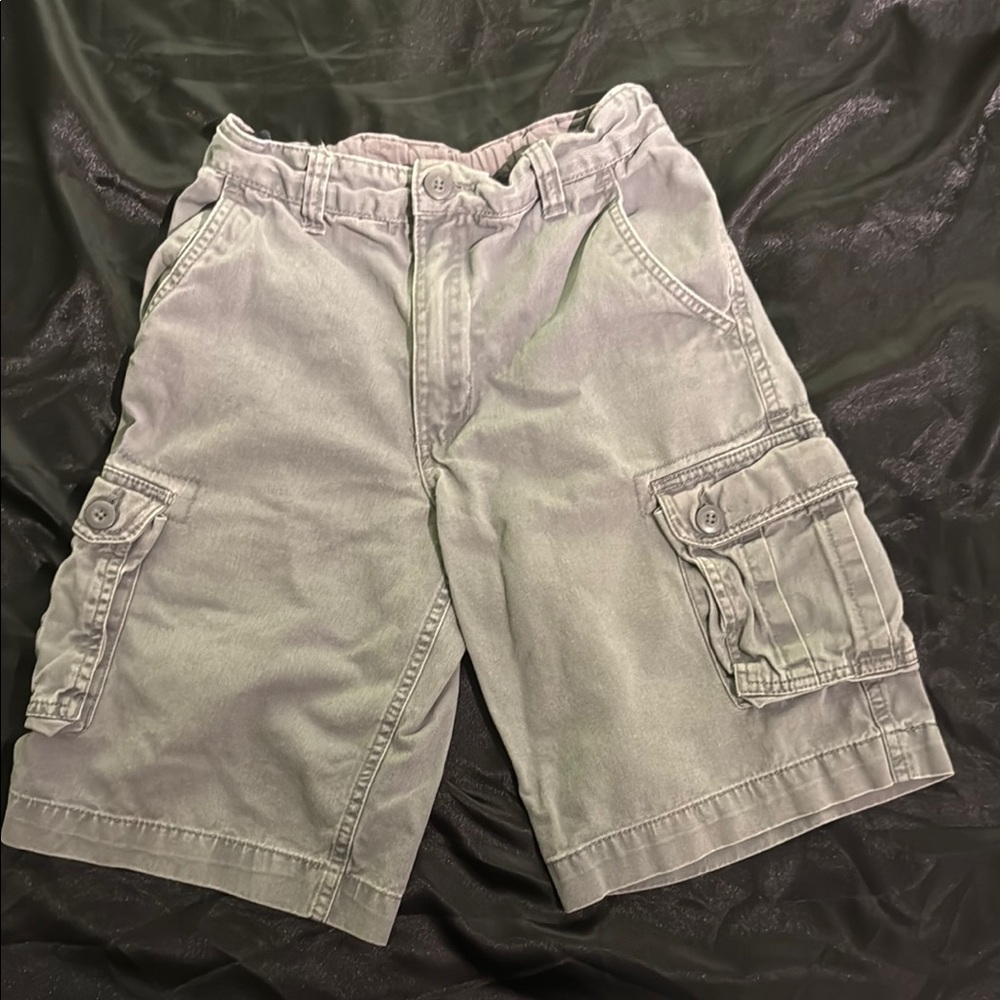 Faded Glory Gray Cargo Shorts Relaxed Fit